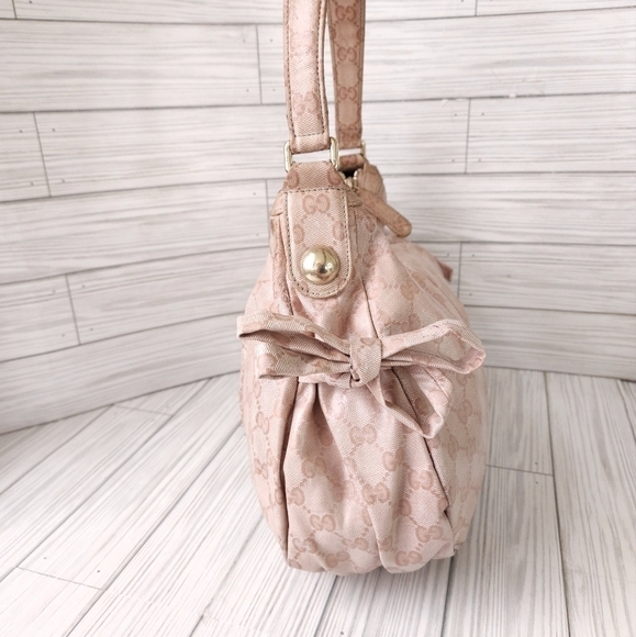 Gucci GG Monogram Crystal Coated Hobo and Horsebit Hobo Bag in Pink - Picture 3 of 16